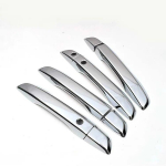 Honda Civic 2016 2017 2018 Chromo Anglies pluo&scaron;to stiliaus Durų rankenų dangteliai Apdaila Apdaila Uždėklas Automobilio stiliaus Liejimas silver 2 buttons