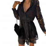 Moteri&scaron;ki apatiniai sijonai Didesnio dydžio mar&scaron;kinių suknelė su niūriais nėriniais pavasario vasarą plonai priglundanti suknelė su diržu kasdieniam dėvėjimui