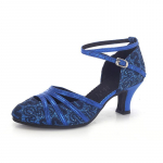 5 spalvų moteri&scaron;ki Lotynų Amerikos &scaron;okių batai Ballroom Tango Salsa Batai vakarėliui moterims, 5,5 cm auk&scaron;takulniai 39 mėlyna