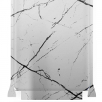 apgo Protective Skin Sticker for the back+sides compatible with Samsung W21 5G, Full Wrap Film, Foil, Vinyl - Pattern White Marble