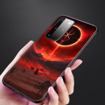 Anime Berserk Guts telefono dėklas, skirtas Samsung Galaxy S20 S21 FE S10 Lite Note 20 10 Lite S8 S9 S10E S10 Plus itin juodas mink&scaron;tas dangtelis Samsung S21