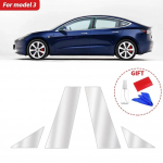 4 vnt. Tesla Model 3 automobiliui apsauginė plėvelė B statramsčiui Model Y atspari įbrėžimams Automobilio TPU A statramsčio plėvelė Modifikavimo priedai