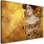 Drobės spaudinys, Auksinis moters portretas - G. Klimtas 60x40 auksinė