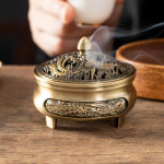 Drakono smilkalų degikliai Antikvarinis žalvarinis Fenikso smilkalų degiklis Tu&scaron;čiaviduriai smilkalai Mini ornamentai Vintažinis Kinijos senovinis Arbatos stalo dekoras