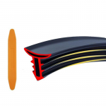 SEAMETAL1.6M automobilio prietaisų skydelio sandarinimo juostelė priekinio stiklo sandarinimo juostelė, garsui nepralaidi vandeniui atspari guminė juostelė Automobilio stiliaus priedai Thicken