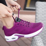 Didelių dydžių moteri&scaron;ki Flyknit orinės pagalvės tinklelio kvėpuojantys bėgimo bateliai 35 ry&scaron;kiai rožinė/mėlyna