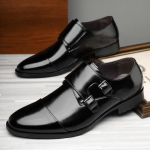 Britanija Nauja Mada Džentelmenas Smailianosiai Juodi Rudi Verslo Kasdieniai Batai Vyrams Monk Strap Loferiai Formali Vestuvinė Avalynė 39