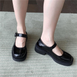 Madingi japoni&scaron;ki Lolita Batai Mergaičių Platforma Plok&scaron;čias diržas Dirželis Mary Jean Cosplay Kambarinė Avalynė Moteri&scaron;ki Kvadratiniai kojos bateliai Moteri&scaron;ki batai 6 juoda