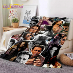 3D Spausdinimo Johnny Depp Žvaigždės HD Mink&scaron;ti pledai, &Scaron;ildantis metamas pledas Patogus pledas Piknikui Lovoms Sofai Namų Miegamajam Dovana 30x40in