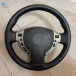 Pintas ant vairo, skirtas Nissan QASHQAI X-Trail NV200 Rogue automobilio vairui, rankomis susiūta perforuota oda red line