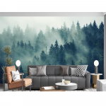 Rūkuotas mi&scaron;ko mi&scaron;ko tapetai Žali gamtos peizažai Sienų tapyba miegamajam svetainei Namų dekoras Tapetai 200 cm(W) x 140 cm(H)