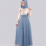 Artimųjų Rytų Ramadano retro stiliaus eleganti&scaron;ka suknelė Abaya Kaftan stiliaus nėrinių ilgomis rankovėmis musulmoni&scaron;ka Dubajaus moteris Eleganti&scaron;ka didelio dydžio Turkija Islamo drabužiai L mėlyna