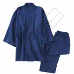 Vyri&scaron;kas medvilninis kimono chalatas, pižama, plonas, pavasariui ir rudeniui, juodos ir tamsiai mėlynos spalvų &scaron;eimos drabužiai, laisvas, kasdienis vyri&scaron;kas chalato rinkinys M tamsiai mėlyna