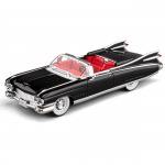 1/24 Retro limuzinas Cadillac Big Rocket lydinio modelis, Geriausia kolekcija automobilių modelių entuziastams, Helovino dovana juoda