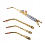 4 vnt. suvirinimo degiklio rinkinys 3/8 24 jungčiai Naudoti su CGA 200 acetileno ir CGA 540 deguonies balionais Vario konstrukcija 1