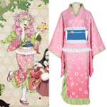 Demon Slayer Cosplay apranga Kanroji Mitsuri Kimono Anime Cosplay Pasiruo&scaron;imo Kostiumas 0056 L white