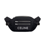 Celine Logotipo Spaudinys Daugiau Užtrauktukų Nailono Audinio Peties Crossbody Krūtinės Juosmens Krep&scaron;ys Didelis Vyri&scaron;kas krep&scaron;ys Juodas 198682DMT-38SI Basic Set (Bag+Dust Bag)