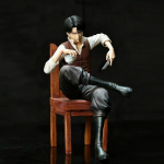 Sandėlyje 19cm Attack On Titan Anime figūrėlės Levi Ackerman figūrėlė Sėdimos pozos modelis Žaislai Statulėlė Gk Figūrėlė Ornamentas Dovanos