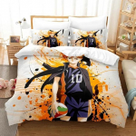 Animacinių filmų &bdquo;Haikyuu&ldquo; patalynės komplektas, 3D spausdintas tinklinio berniukų antklodžių užvalkalų komplektas, vienvietis dvivietis prabangus patalynės užvalkalas vaikams paaugliams, dovana 135x200cm