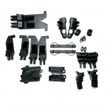 Atnaujintas mink&scaron;to stogo stumdomojo klipo dangtelio dalys Juodos spalvos Fiat 500C 500 kabrioletui Rinkinys JK 24 vnt. automobilio priedai 9099898 24 PCS gray
