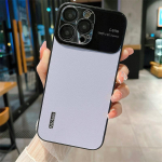 Prabangus naujas paprastos odos ra&scaron;tas didelis langas su objektyvo plėvele telefono dėklu tinka iPhone 14 13 12 11 Pro Max viskas įskaičiuota Apsaugos nuo kritimo dėklai iPhone 14 Pro Max balta