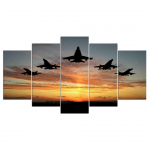 Be rėmelių 5 vienetų naikintuvai Oro pajėgų lėktuvas Sienos Menas Drobė HD spausdinimas Plakatai Paveikslėliai Paveikslai Namų dekoras svetainei 40x60cm*2 40x80cm*2 40x100cm*1