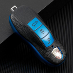 Skirtas &bdquo;Porsche Boxster 986 987 981 Cayenne 911 996 Macan Panamera&ldquo; odos TPU automobilio nuotolinio valdymo i&scaron;maniojo rakto dėklo apsauginio dangtelio korpuso laikiklis mėlyna
