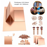 1vnt storis 0,25-8mm ilgis 50-1000mm 99,9% grynumo vario metalinė plok&scaron;tė 1.2x250x250mm