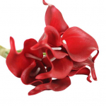 1vnt Dirbtinė kalla lelijos gėlių nuotakos puok&scaron;tė Real Touch vestuvių namų dekoravimui geltona