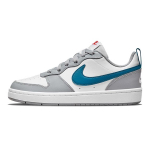 Nike Court Borough Low 2 GS Balti &Scaron;viesiai Dūminiai Pilki Marina Vaikų Kedai Habanero-Raudoni BQ5448-117 35.5