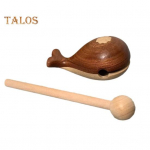 Medinis žuvies ornamentas lygaus pavir&scaron;iaus banginio formos blokas žaislinis ornamentas mu&scaron;amasis instrumentas darbalaukiui