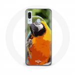 Coque pour Samsung Galaxy A30 Aras Perroquet Orange vert