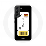 Coque pour Samsung Galaxy S21 FE Billet d'avion Madrid Espagne