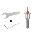 1 rinkinio įleidžiamas grąžtas Įprasto apvalaus dizaino lydinio pjovimo galvutė Reguliuojamas gylis Lengva montuoti kūginių skylių gręžimo dailidžių priedai A