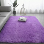 Mink&scaron;tas Mink&scaron;tas avikailis Miegamojo kilimas Vilnos pamu&scaron;alas Ilgų plaukų kilimėlis prie lovos sofa pagalvėlė Pilki kilimėliai Baltas svetainės kailinis kilimas 160X200cm(63X78.7In) violetinė
