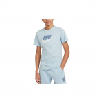 Nike Sportinė apranga Laisvalaikio tiesiomis kojomis Crew Neck Logo Spausdinti Trumpomis rankovėmis mar&scaron;kinėliai Vaiki&scaron;ki vir&scaron;ūnės Mėlynos spalvos AR5252-440 L