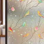 Frosted Birds Langų lipdukai Langų plėvelė Statinė lipdukas Dekoratyvinė stiklo plėvelė A-30x100cm