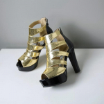 Sexy Plus Size 34-50 Moteri&scaron;ki sandalai Gladiator Peep Toe Chunky Heel Moteri&scaron;ki auk&scaron;takulniai 11,5 cm platforminiai vestuviniai bateliai 34