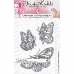 3 tampons transparents - Papillons - 9,5 x 6,5 cm