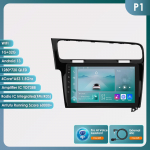 Hizpo Hizpo 10.1 Carplay 4G 2 Din Android 13 Automobilio radijas Volkswagen Golf 7 2013 - 2017 Juodos pilkos spalvos Vaizdo grotuvas GPS DSP I&scaron;manusis Autoradio RDS P1 B 4Core 1G 32G AI