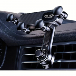 Automobilio oro ventiliacijos angos su spaustuku tvirtinimo stovas, 360&deg; pasukamas gravitacinis automobilio telefono laikiklis i&scaron;maniojo telefono laikiklio laikiklyje GPS palaikymas juoda