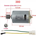 Elektrinio automobilio variklis 10 dantų 6 V / 12 V 24 V RS550 RS390 RS380 380 12V 15000RPM