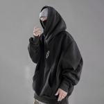 Megztiniai su gobtuvu Gothic Harajuku Megztinis Hiphop Juodas Hoodie Oversize BF Style Tamsus vėžlys Kasdieniai Punk Drabužiai &Scaron;aunūs L