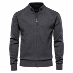 AIOPESON Argyle vienspalviai megztiniai vyri&scaron;ki kasdieniai kokybi&scaron;ki užtrauktukai medvilniniai žieminiai vyri&scaron;ki megztiniai Fashion Basic megztiniai vyrams L 65-75 kg