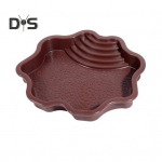Roplių maudymosi baseinas Didelis vėžlio &scaron;ėrimo indas Vandens dubuo su rampa Akvariumo ornamentas driežui, gekonui, gyvatei, vėžiui, barzdotajai agamui tamsiai raudona spalva