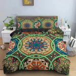 Vintažiniai Bohemi&scaron;ki Vienguliai Karali&scaron;ko Dydžio Patalynės Komplektai Boho Mandala Antklodė Antklodė Antklodės Užvalkalas Su Pagalvės Užvalkalu Patalynė 70x133cm 2pcs