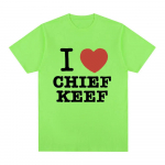 I Love Chief Keef mar&scaron;kinėliai Vyri&scaron;ki madingi laisvalaikio mar&scaron;kinėliai trumpomis rankovėmis Vintažiniai gotikiniai negabaritinių medvilniniai mar&scaron;kinėliai Hiphopo gatvės apranga 4XL