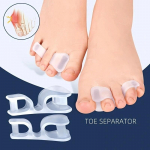 2 vnt. Hallux Valgus pėdų priežiūros pedikiūro silikoninio gelio tiesintuvas, dviejų skylių pir&scaron;tų separatorius, pir&scaron;tų apsauga, kauliuko korektorius