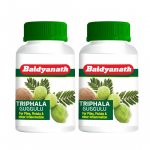 Baidyanath Triphala Guggulu Tabletės, 2 pakuotės | Ajurvedinis žolelių mi&scaron;inys kasdieniai vir&scaron;kinimo gerovei ir vidinei pusiausvyrai | 80 tab