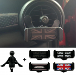 Universalus, skirtas Mini R55 R56 R57 R60 R61 R58 R59 Clubman Countryman automobilinio telefono laikiklis Oro ventiliacijos telefono tvirtinimo priedai Grey Jack